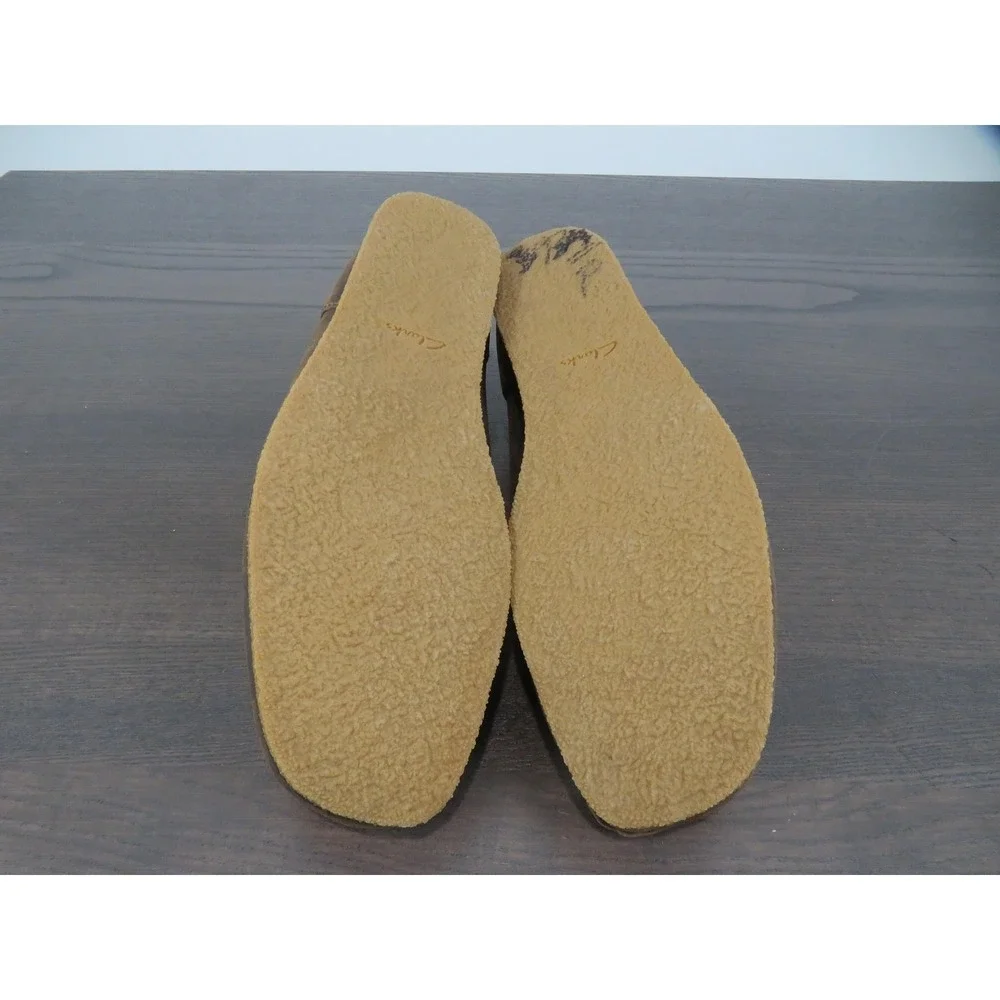 Clarks Wallabee Shoes Mens Size 12 Brown Leather Moccasin Crepe Sole Boots